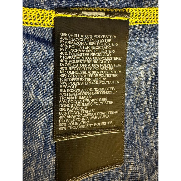 The North Face Women's Short Sleeve Athletic Top Blue Yellow Seam Detail XL - Picture 7 of 7